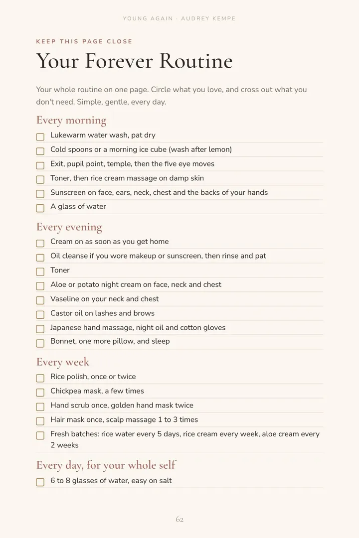 Book page: Your Forever Routine