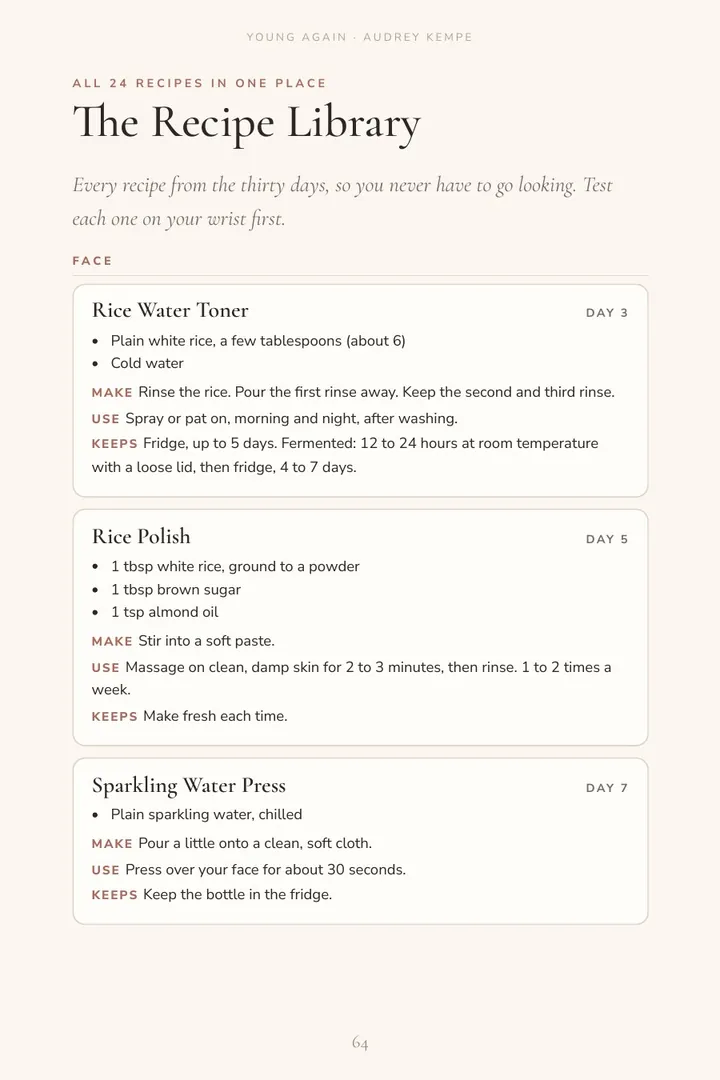 Book page: The Recipe Library